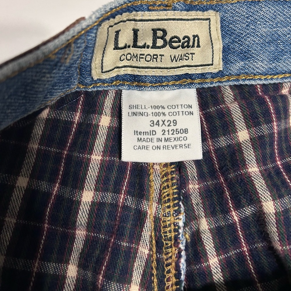 L.L. Bean Blue and Brown Plaid Men's Pants